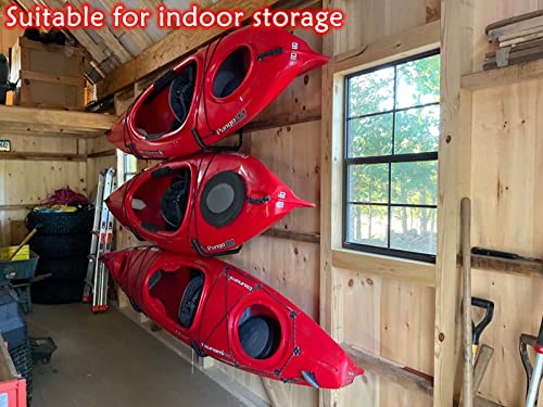 Kayak Storage Racks, Wall Mount Garage Storage Hooks for Kayaks, SUP, Paddle Boards and Surfboards, Heavy Duty Hangers - size: 15.5in-6 Pack