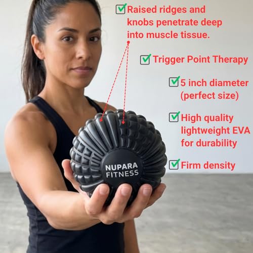Massage Ball - Myofascial Release Ball for Recovery in Muscles, Shoulder, and Back. Trigger Point Massage and Pressure Point Therapy. (5-inch) - color: Camo Magenta