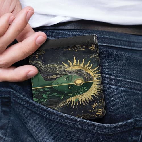 Greek Goddess Bifold Wallet 4.6x3.7 Inch,Slim Compact Folding Wallet with Card Slots And Cash Pocket Lightweight Wallet for Everyday Carry Travel Business - color: Greek Goddess