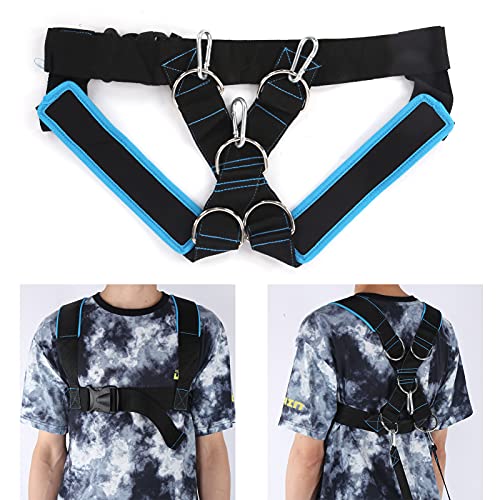 Sled Harness Vest, Harness Weight Bearing Shoulder Strap Easy To Use Durable with Pulling Strap for Fitness for Resistance Training(black)