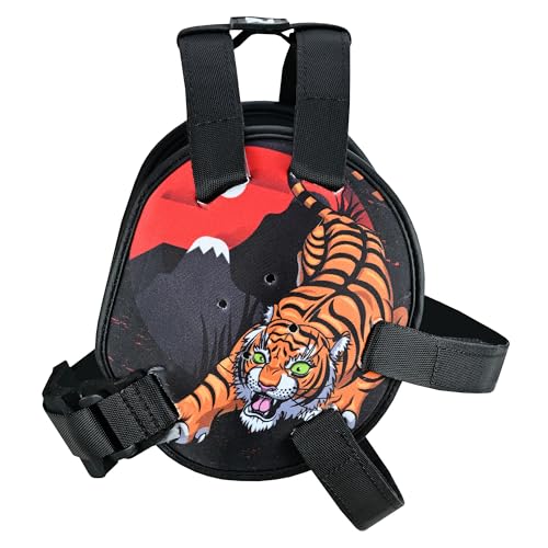 ROAR-INT Kid's Ear Guard BJJ Grappling Head Guard Adjustable Wrestling Headgear for Boys and Girls Earguard MMA Jiu Jitsu (Tiger) - color: Tiger