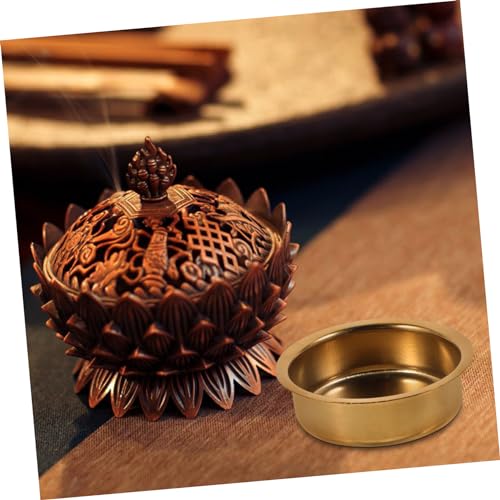 6Pcs Incense Burner Replacement Plates 2.36 Inch Small Round Censer Dish for Arabic Aromatherapy Holder Accessories with Hole-Free Design