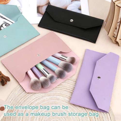 4 Pack PU Leather Cash Envelope Wallets for Women, Reusable Money Envelopes for Budgeting and Organizing Finances, Stylish and Durable Money Management System for Budgeting and Expense Tracking