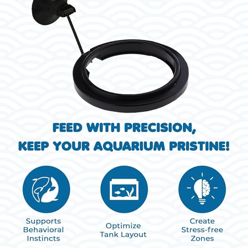 SunGrow Betta Feeding Ring, Prevent Water Turbulence from Washing Food into Filter, Practical Round Floating Food, Suitable for Guppy, Goldfish and Other Small Fish (1 Pc)