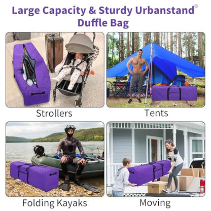 Urbanstand 52 inch Foldable Duffel Lock Zipper Travel Camp, Purple | 600D Water-Resistant Ripstop Polyester, Foldable Design, Padded Handle, Holds Tent, Tripod, Fishing Rod & Sports Equipment - color: Purple, size: 52 Inch