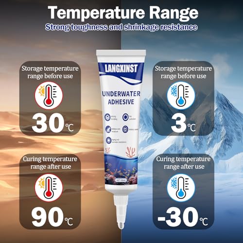 50ml Aquarium Safe Silicone Sealant, Clear Waterproof Fish Tank Repair | Clear flexible silicone seals aquarium cracks and leaks with strong adhesion for above-water and underwater repairs. - size: 50ml