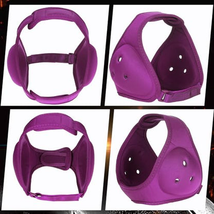 Jerify 2 Pcs Wrestling Headgear for Kids Youth Soft Grappling Headgear Wrestling Adjustable Ear Guard Protective(Dark Red) - color: purple