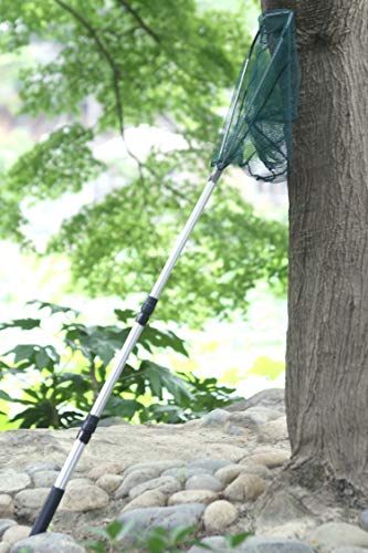RESTCLOUD Fishing Landing Net with Telescoping Pole Handle, Fishing net Freshwater for Kids Men Women, Extend to 40-63 Inches - style: A: Aluminum Handle, 50" Full