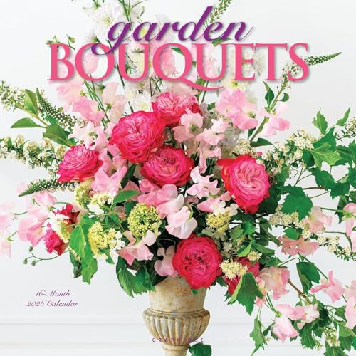Graphique 2026 Garden Bouquets Wall Calendar | 12” x 12” | Thick Paper | Home & Office Organizer | Large Monthly Grid | 3 Languages & Marked Holidays | 4 Month Preview Page for 2027 - color: Garden Bouquets