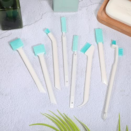 Cleaning Brush Set for Household Use 8pcs Crevice Cleaning Tool Kit with Bottle Cleaner and Window Track Brush for Small Spaces
