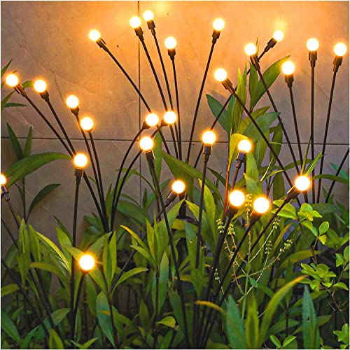 TONULAX Solar Garden Lights - Upgraded Solar Swaying Light, Sway by Wind, Outdoor Lights, Yard Patio Pathway Decoration, High Flexibility Iron Wire & Heavy Bulb Base, Warm White(10 Pack) - size: 10 Pack