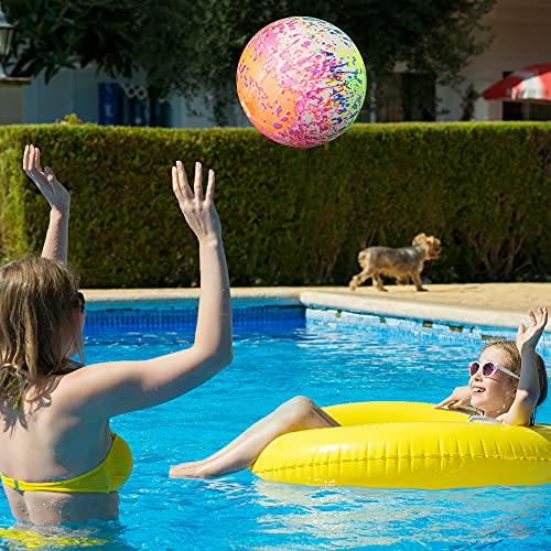 Hiboom 9 Inch Swimming Pool Diving Balls Underwater, Pools Toys Ball with Water Filling Adapter for Underwater Passing, Dribbling, Diving and Pool Games for Teens, Adults(Water Color Style) - style: Water Color Style