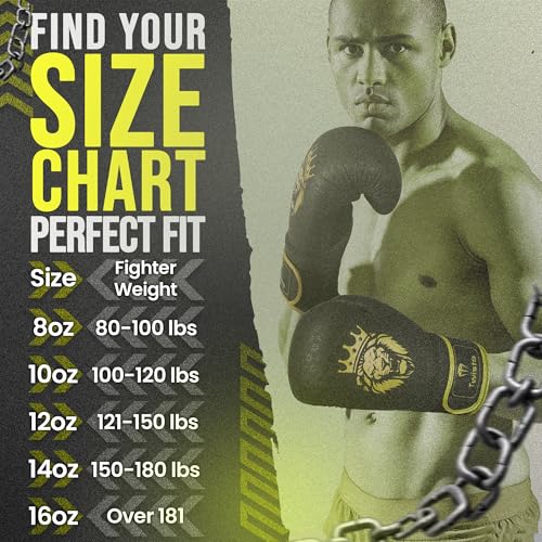 Twisto Boxing Gloves Black Rox - Pro Training & Sparring, Maya Hide Leather, Muay Thai, MMA, Kickboxing, Men, Women, Adults, Heavy Punching Bag, Focus Mitts, Pads,10oz 12oz 14oz 16oz - color: Yellow, size: 10 oz