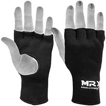 Muay Thai Boxing Inner Gloves Protective Hand Wrap MMA Fist (Black, Small) - color: Black, size: Small