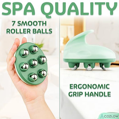 COZLOW Lymphatic Massager - Handheld Drainage Roller Massage Tool to Help Support Lymph System Care by Promoting Circulation, which May Decrease Appearance of Cellulite - color: Lymphatic Massager