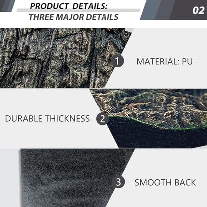 17.7x11.8in Rock Terrarium Background,3D Reptile Tank Background Board,Amphibian Stereo Backdrop Wall,Lizard Snake Gecko Spider Fish pet silo Background Decorative Panel(Paleyellow) - color: Paleyellow-17.7"*11.8"（1pcs）