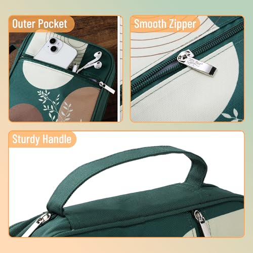 Mr. Pen- Bible Cover Case | Carrying Book Case with Durable Handle and Zippered Pocket, Bible Protective Church Bag for Men & Women, Christian Gifts - color: Dark Green