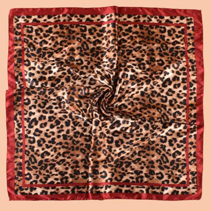Head Scarf Hair Neck Scarves for Women Purse Bag Scarfs for Handbag Silky Satin Square Headscarf Fashion Hair Bandanas - color: Red