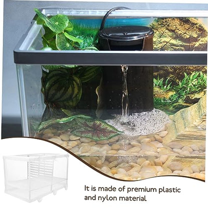Toddmomy 2Pcs Fish Tank Breeding Box with Suction Cup Aquarium Isolation Net and Partition Large Capacity Fish Hatchery Incubator for Separating Fish and Improving Survival Rate