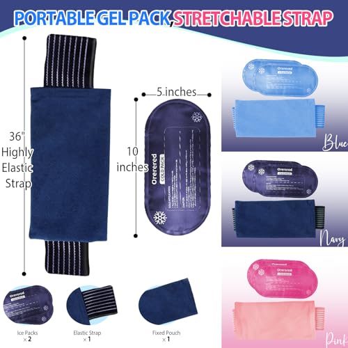 Reusable Cold Ice Packs for Injuries, 3-Piece Set Cold Gel Ice Wrap for Injury Recovery, Alleviate Joint and Muscle Pain (3pcs-Blue) - color: 3pcs-blue