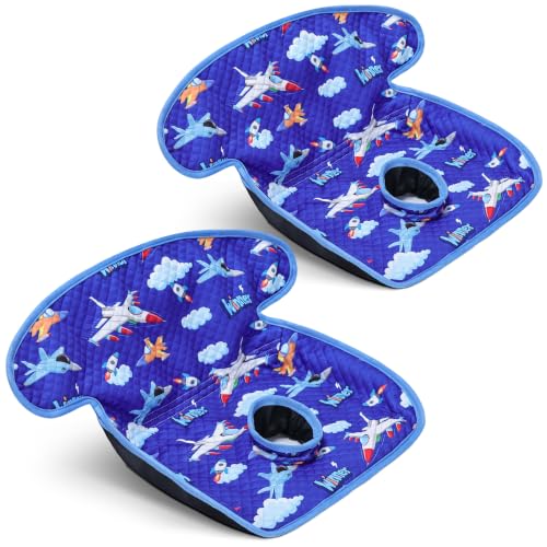 COOLBEBE 2 Pack Waterproof Car Seat Protector for Potty Training | Car Seat Liner Toilet Training for Baby Toddler Kid, Piddle Pads Cover Pad for Strollers & Carseat (Blue Plane,2PC) - color: Blue Plane, size: 2 Pack