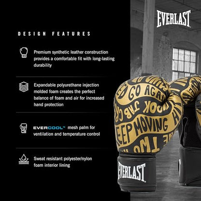 Everlast Spark Boxing - color: Black / Gold, size: 12 oz