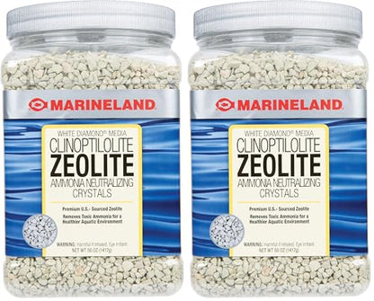 Marineland White Diamond 50 Ounces, Removes Toxic Ammonia, Aquarium Filter Media (Pack of 2) - size: 50-Ounce (Pack of 2)