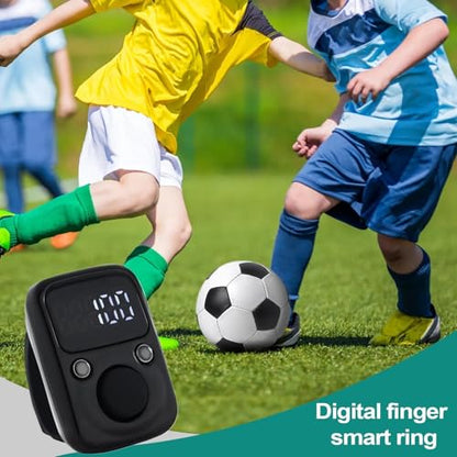 Hand Counter Clicker Portable Hand Finger Counting Clicker | Smart for Family Friends Home Young People Elderly Office Daily Wear - color: Black