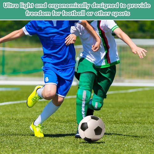 HooLing 8 Pcs Football Knee Pads for Youth, Skill Positions Sports Ultra Light Knee Sleeve for School Team Boys Girls Anti Collision Basketball Volleyball Soccer Cycling Wrestling Protector - size: Youth