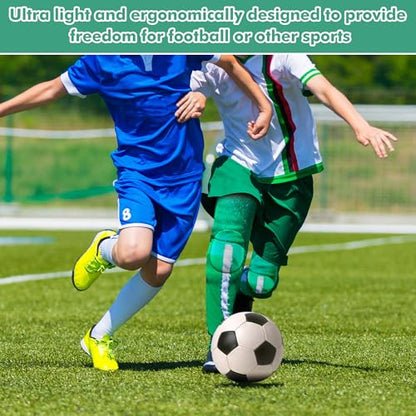 HooLing 8 Pcs Football Knee Pads for Youth, Skill Positions Sports Ultra Light Knee Sleeve for School Team Boys Girls Anti Collision Basketball Volleyball Soccer Cycling Wrestling Protector - size: Youth