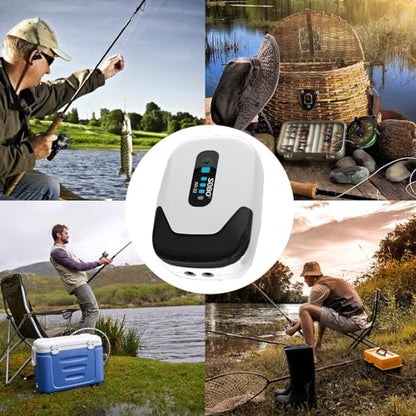 Oxygen Air Pump USB Rechargeable Battery Powered Oxygen Pump 70 Hours Work | Quiet Oxygen Pump for Aquarium, Outdoor Fishing, Aquatic Transport, Aquatic Market
