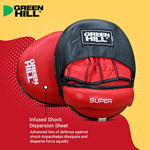 Green Hill Focus Mitts Boxing Pads - color: 5014 RED/BLACK