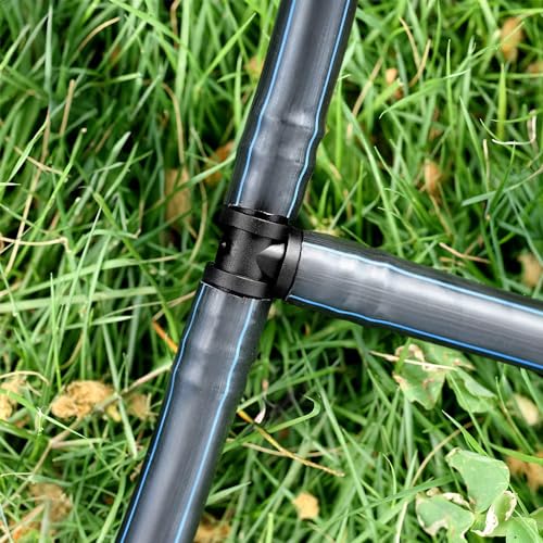 SCH 40 Barbed PVC Tee Fitting - 3/4 Inch Barbed Insert Tee for Hose & Tubing - size: Black 3/4 PVC Tee