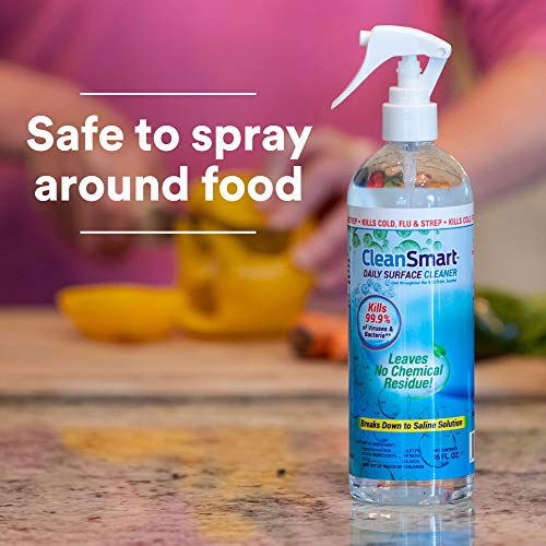 CleanSmart Daily Surface Spray Disinfectant, Kills 99.9% of Viruses, Bacteria, Mold & Fungus, 16 oz Bottle (Pack of 3) - size: 16 Fl Oz (Pack of 3)