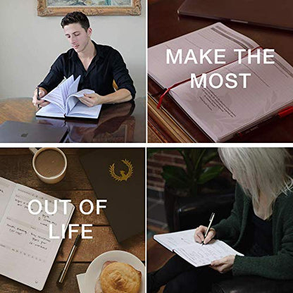 The Phoenix Journal - Quarterly Goal Planner, Daily Planner Journal & Organizer for Goal Setting, Productivity & Focus - Undated 12 Week Planner, Weekly & Monthly Planning, Habit Tracking - Hardcover - Black - color: Charcoal