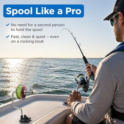 Fishing Line Spooler, Portable Table Mount Fishing Line Spooler | Adjustable Design Fits Most Spool Sizes, Easy To Install, Convenient Tool For Winding And Removing Fishing Line