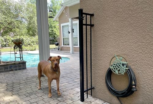 Sea Turtle Garden Hose Holder, 11.75 Inch Diameter Verdigris Cast Iron | Wall Mounted, 5.75 Inch Deep, Holds About 75 Feet of Hose, Three-Point Mounting Hardware Included - color: Sea Turtle - Green