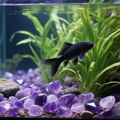 0.96LB Natural Amethyst Aquarium Gravel Vase Filler Crushed Crystal Quartz Succulent Rocks Fish Tank Decor Pebbles Bulk Polished Irregular Shaped - Amethyst - color: Amethyst
