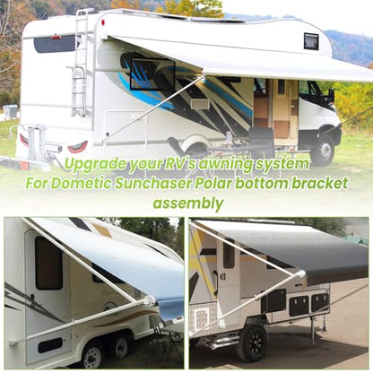 3314067.004B RV Awning Support Bracket for Dometic Sunchaser Polar | Bottom Bracket Assembly Wall Mount Bracket For Rv Camper Trailer