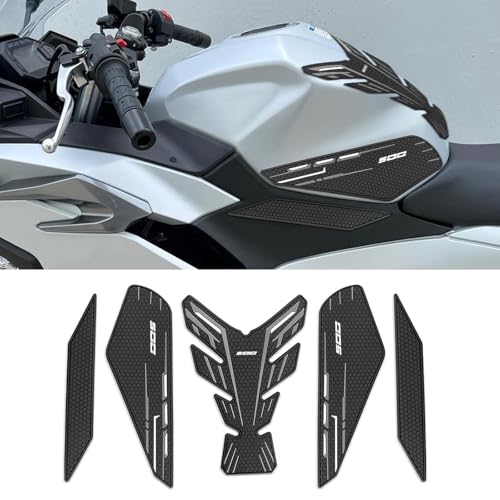 for Ninia 500 Z500 Ninja 500 SE ninja500 2024 2025 2026 New Accessories Side Fuel Tank Pads Protection Stickers Decals Fuel Tank Knee Pads Traction Pads Fuel Tank Pads Anti-slip side fuel tank sticker - color: Grey