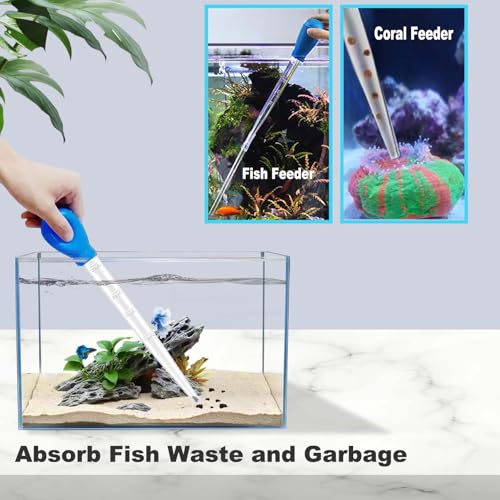Carefree Fish Aquarium Gravel Cleaner 6Ft Hose Fish Tank Water Changer Gravel Vacuum Adjustable Length ABS(for 20~100Gal Tank) - size: L(20~100Gal)