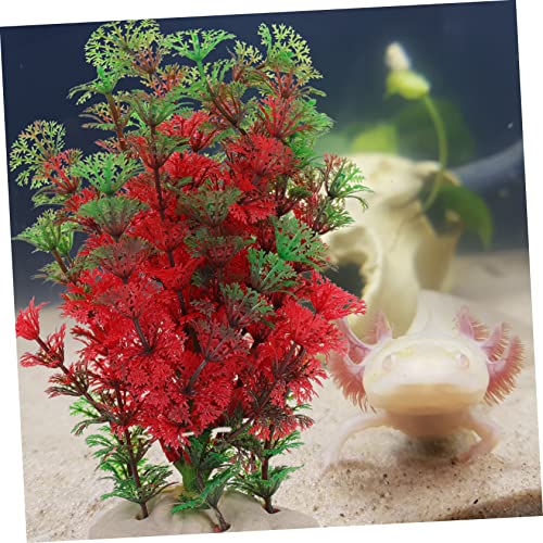 balacoo Delicate Decorative Fake Plant for Aquarium Fish Tank Plastic Artificial Aquarium Decor Lifelike Desktop Fish Tank Accessory Natural Landscape Enhancement Safe for Aquatic Pets