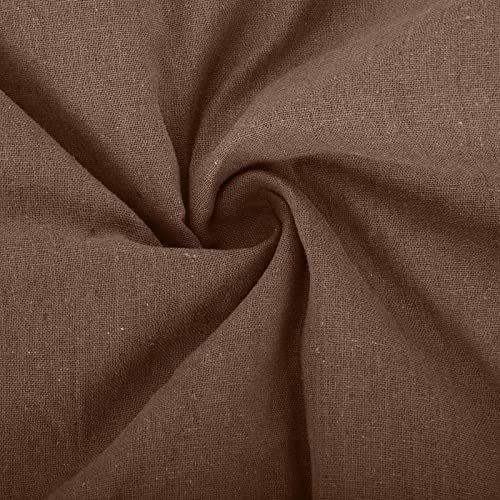 Ctreela Kaftan Thobe for Men Big And Tall Muslim Hooded Robe Mens Long Sleeve Caftan Thawb Islamic Ramadan Masjid Gown - color: Brown, size: 4X-Large