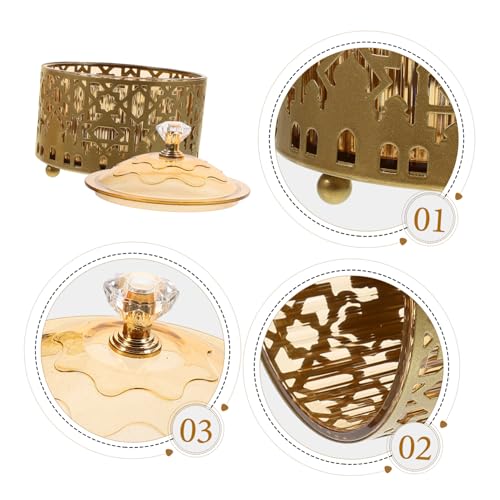 Candy Tray for Eid Mubarak Ramadan Elements Serving Plate Decorative Snack Holder for Parties Multi-Purpose Food Tray for Home Decor Organization