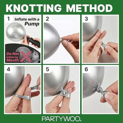 PartyWoo Dark Green Balloons 128pcs Emerald Hunter Forest Green Color - color: Green-y56