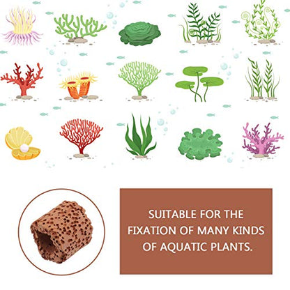 iplusmile 20pcs Aquatic Water Plant Fixed Ring for Aquarium Plant Ring Decor Pottery Holder Fixed Cup for Aquarium Fish Tank Landscape Decoration Accessories