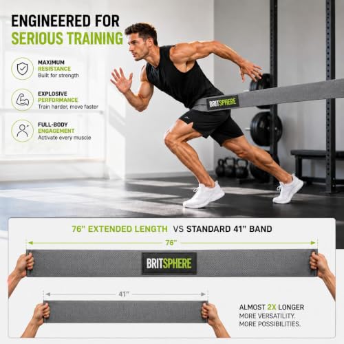 76-Inch Long Fabric Resistance Bands for Women & Men | Heavy Duty, Pull Up Assistance, Non-Slip Elastic, Home Gym Equipment, Strength Training, Pilates & Calisthenics - color: Gray