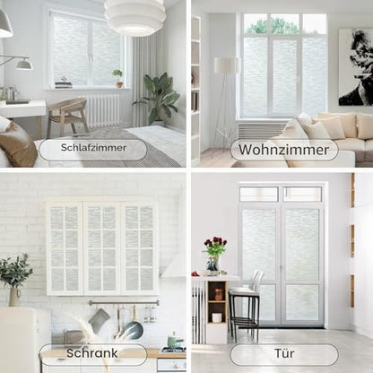Haton Window Privacy Film, Frosted Stripe Non-Adhesive, 17.5" x 78.7" | Static Cling Removable Frosted Glass Film, Blocks UV & Heat, Anti-glare Privacy Covering for Bathroom & Home Windows - color: Frosted Stripe, size: 17.5" x 78.7"