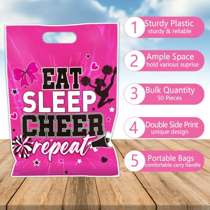 Falueqg Cheer Goodie Candy Treat Bags Cheerleading Party Supplies for Team - color: Cheerleading