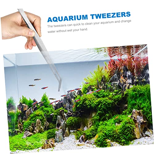 BESPORTBLE 3pcs Aquarium Cleaning Tools Stainless Steel Tweezers Pipette Dropper for Fish Tank Maintenance for Plant Care Waste Removal Lightweight Durable Design